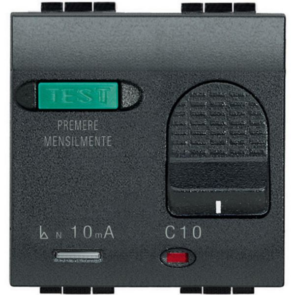 Salvavita thermal magnetic circuit breaker with earth leakage protection - 10A 230Vac Icn 3kA