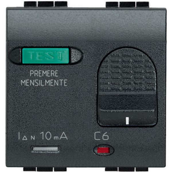 Salvavita thermal magnetic circuit breaker with earth leakage protection - 6A 230 Vac Icn 1.5kA