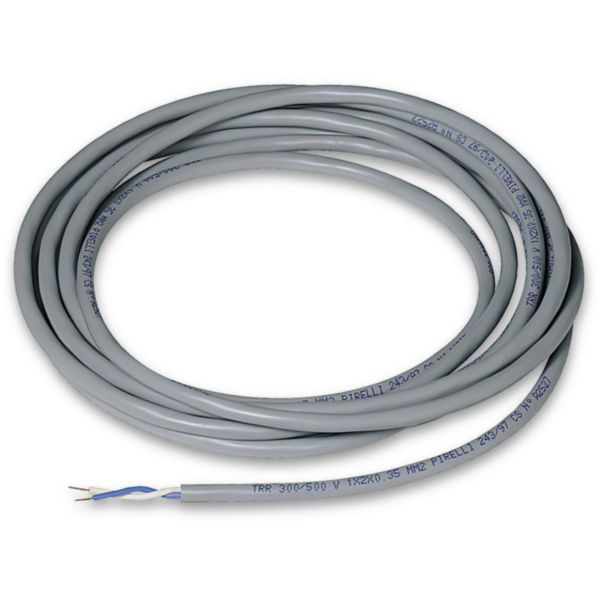 Sheathed pair made up of 2 flexible wires with unshielded plaited sheath - coil length 100 metres