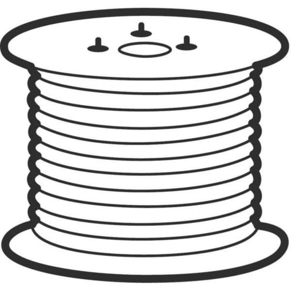 Sheathed pair made up of 2 flexible wires with unshielded plaited sheath - reel length 1000 metres