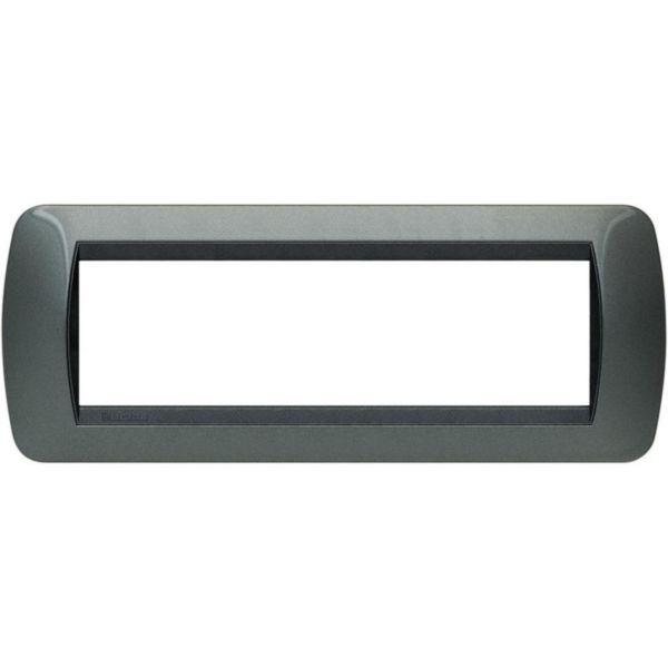 Cover plate 7 modules - dark steel