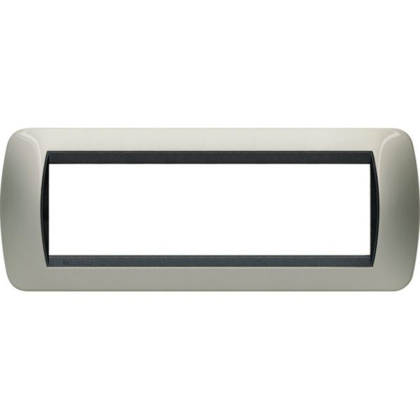 Cover plate 7 modules - titanium clear