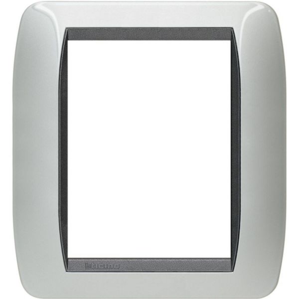 Cover plate 3+3 modules - aluminium clear