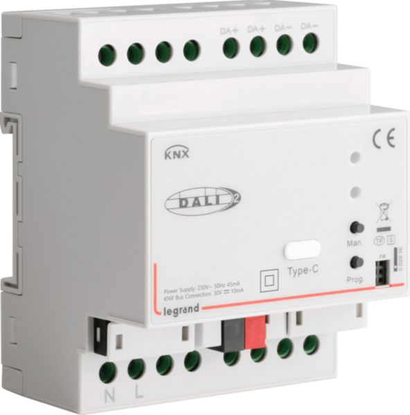1 channel DALI bus (64 DALI drivers max)