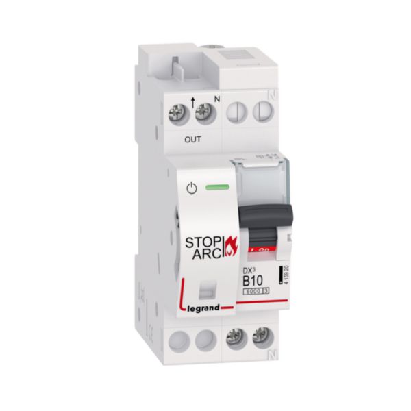 BTDIN Stop Arc with Mcb 1P+N In= 10A, Vn= 230/240Vac, Icn 6kA, curve B