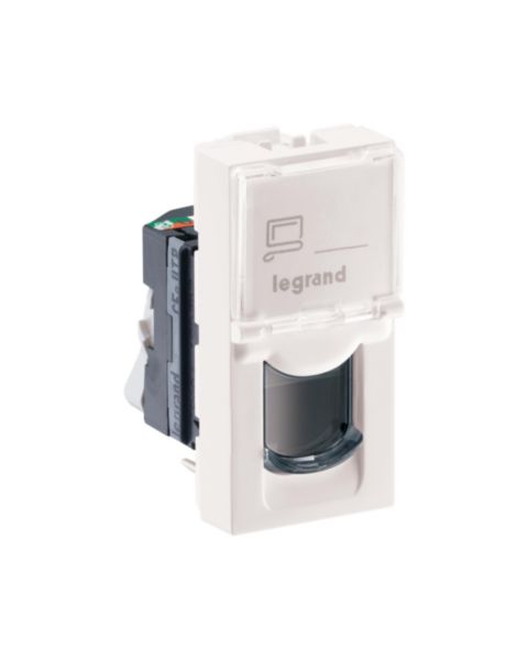 RJ45 socket Myrius NextGen category 6 UTP white 2 modules with shutter