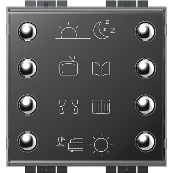 Control with 8 KEYS for control Light, automation, sound system, scenario control.