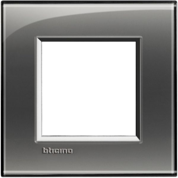 Square cover plate 2 modules - London smoke