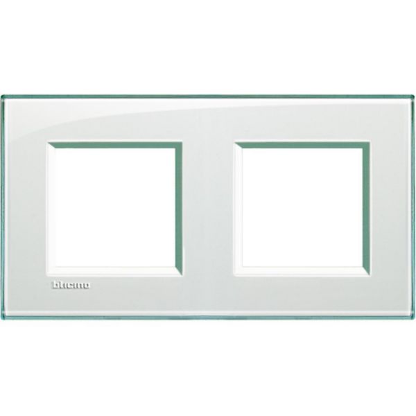 Square cover plate 2x2P 71mm Aquamarine