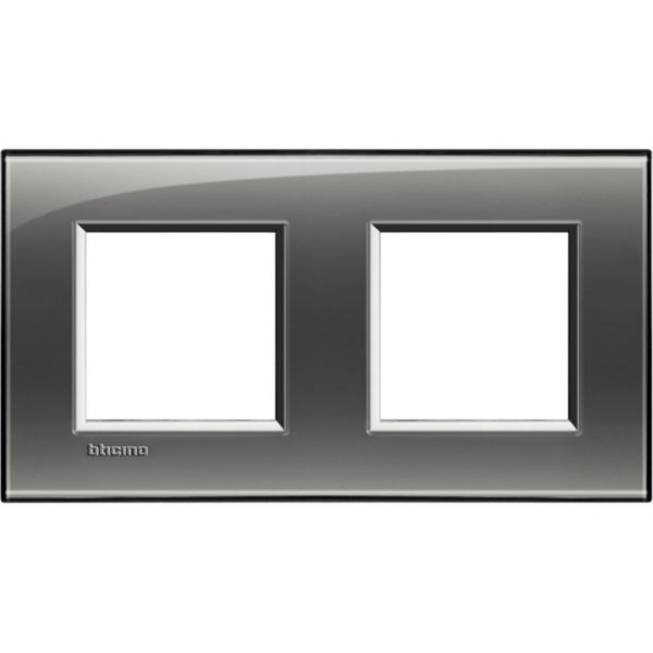 Square cover plate 2x2P 71mm London fog