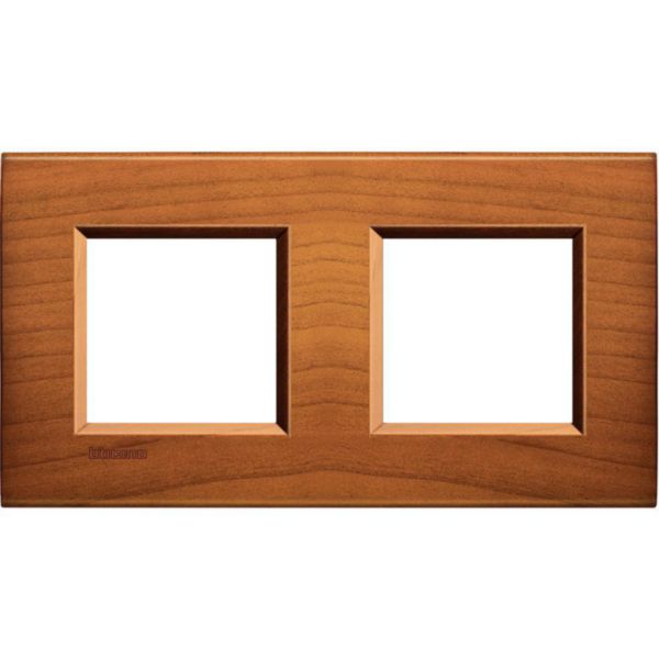 Square cover plate 2x2P 71mm Cherrywood