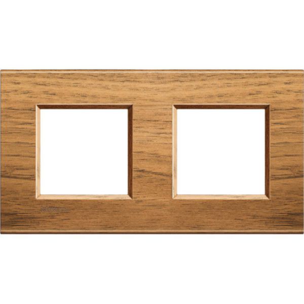 Square cover plate 2x2P 71mm Walnut