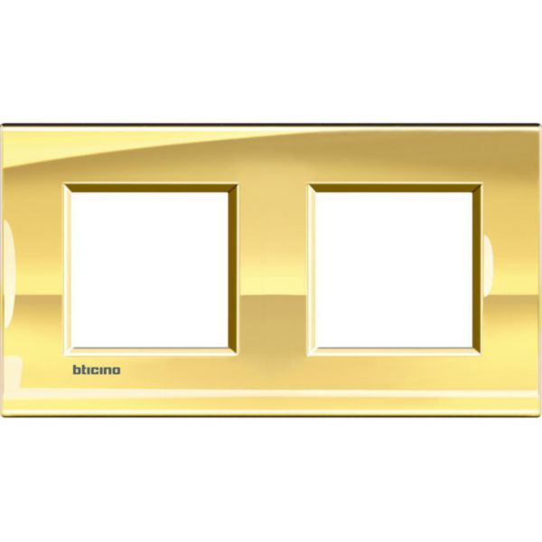Square cover plate 2x2P 71mm Ice gold
