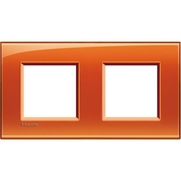 Square cover plate 2x2P 71mm orange