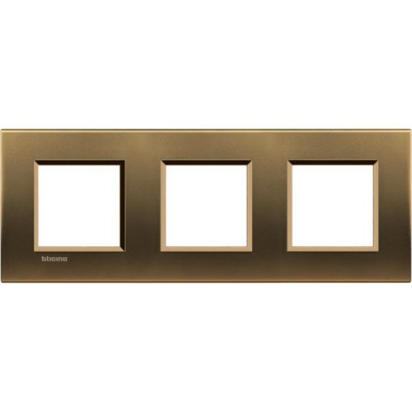 Square cover plate 2x3P 71mm bronze