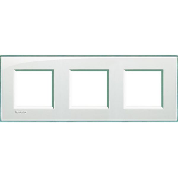 Square cover plate 2x3P 71mm Aquamarine
