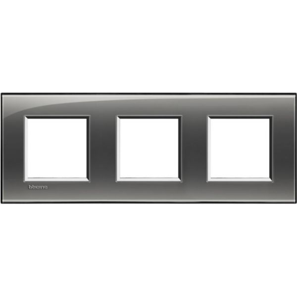 Square cover plate 2x3P 71mm London fog