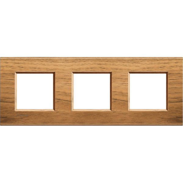 Square cover plate 2x3P 71mm Walnut
