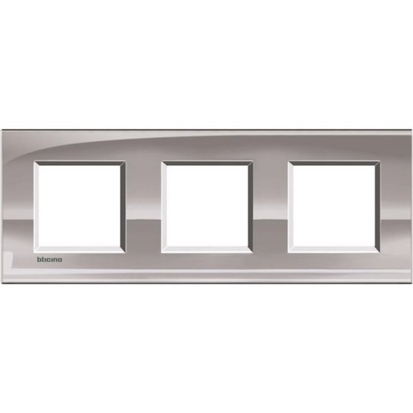 Square cover plate 2x3P 71mm nickel
