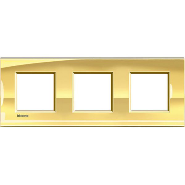 Square cover plate 2x3P 71mm Ice gold