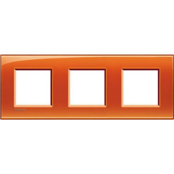 Square cover plate 2x3P 71mm orange