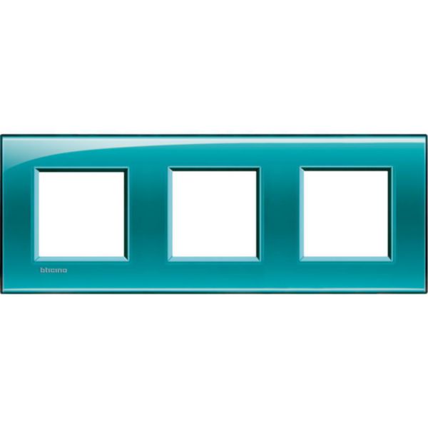 Square cover plate 2x3P 71mm green
