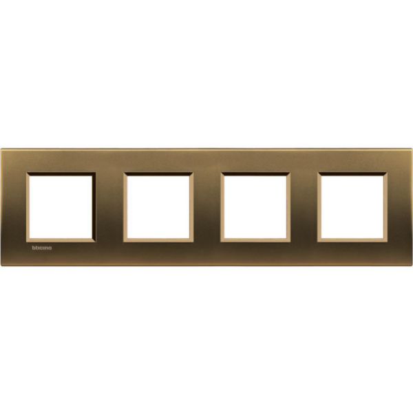 Square cover plate 2x4P 71mm bronze