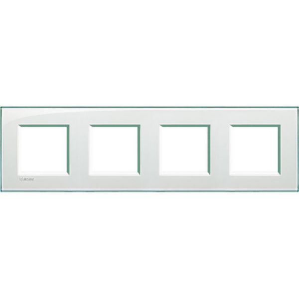 Square cover plate 2x4P 71mm Aquamarine