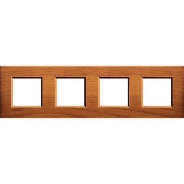 Square cover plate 2x4P 71mm Cherrywood