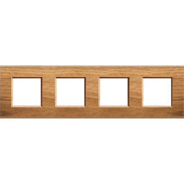 Square cover plate 2x4P 71mm Walnut