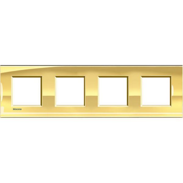 Square cover plate 2x4P 71mm Ice gold