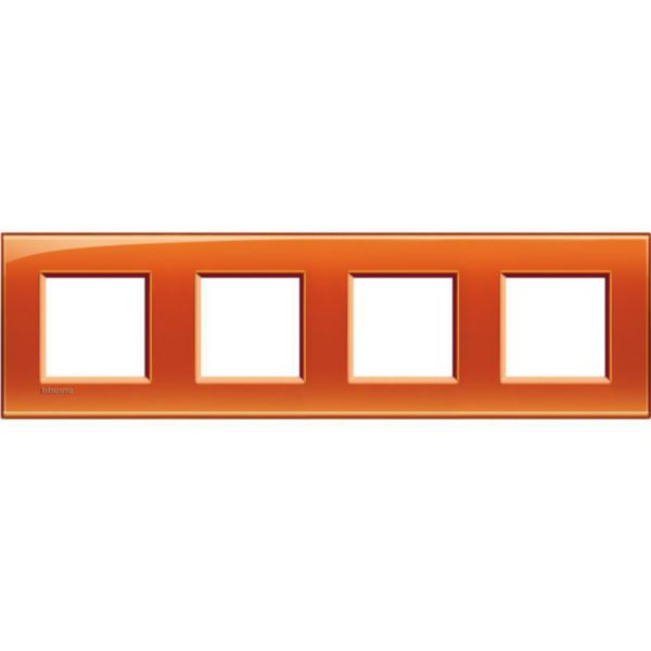 Square cover plate 2x4P 71mm orange