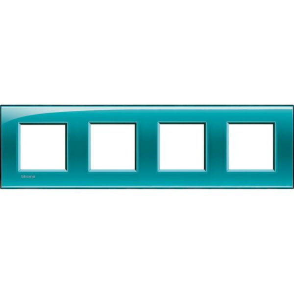 Square cover plate 2x4P 71mm green