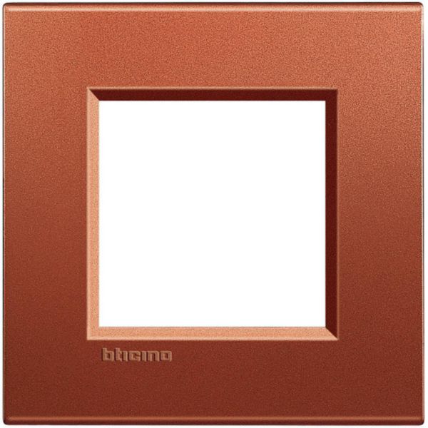 Square cover plate 2 modules - brick