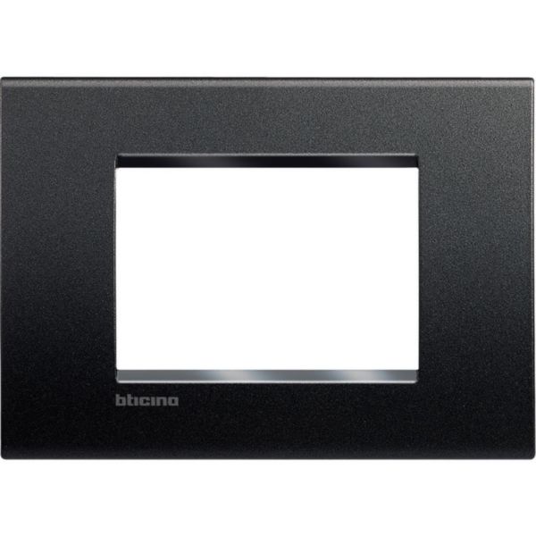 Square cover plate 3 modules - anthracite
