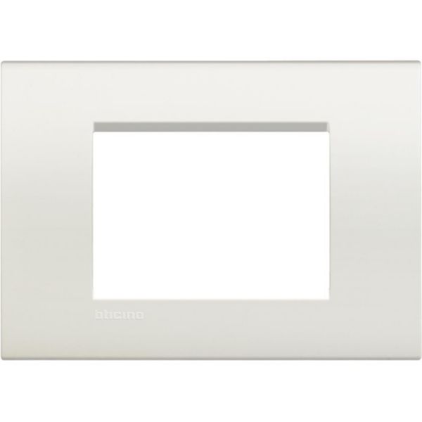 Square cover plate 3 modules - white