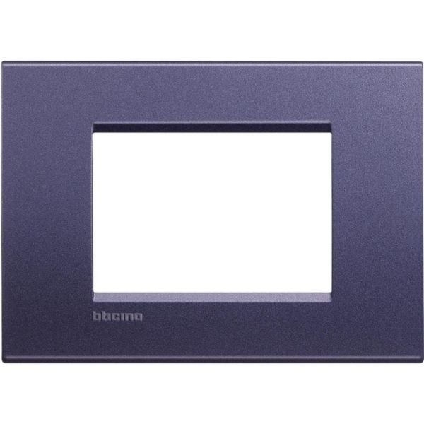 Square cover plate 3 modules - bronze polished club