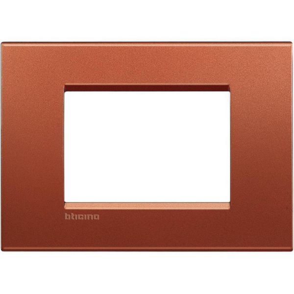 Square cover plate 3 modules - brick