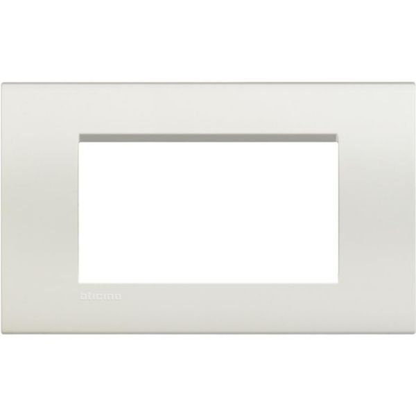 Square cover plate 4 modules - white