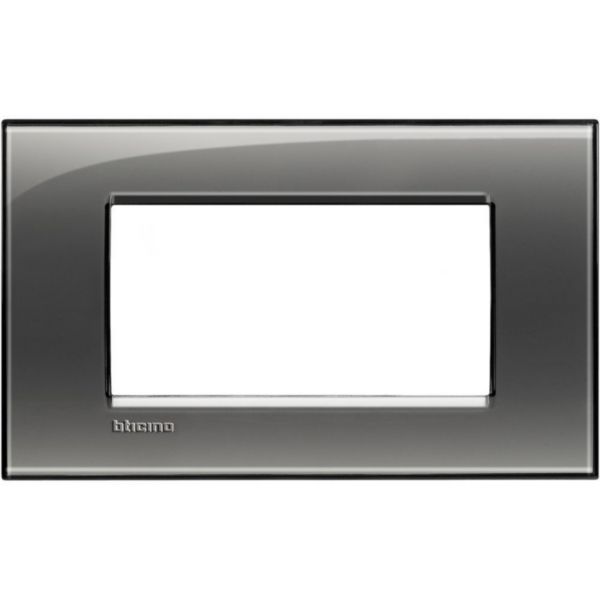 Square cover plate 4 modules - London smoke