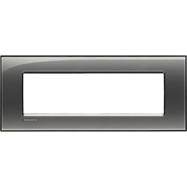 Square cover plate 7 modules - London smoke