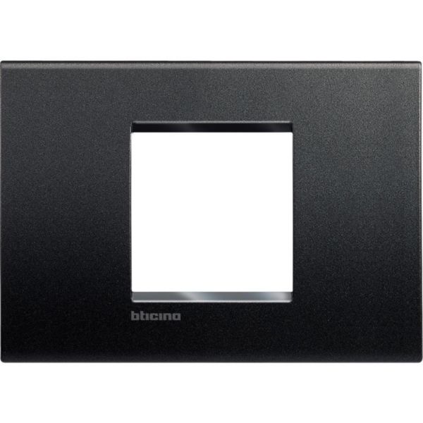 Square cover plate 2 modules centred - anthracite