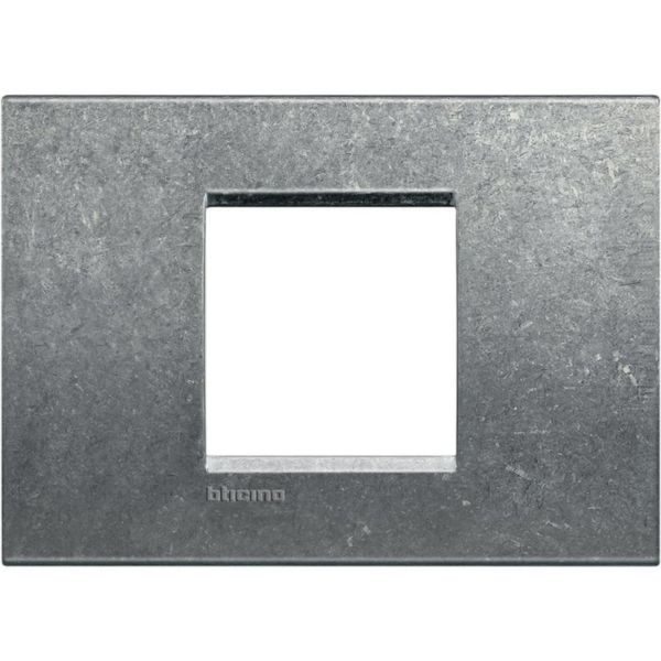 Square cover plate 2 modules centred - native