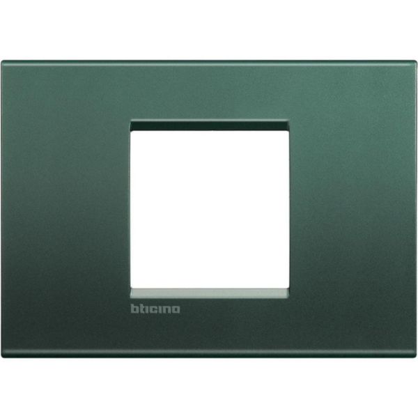 Square cover plate 2 modules centred - park