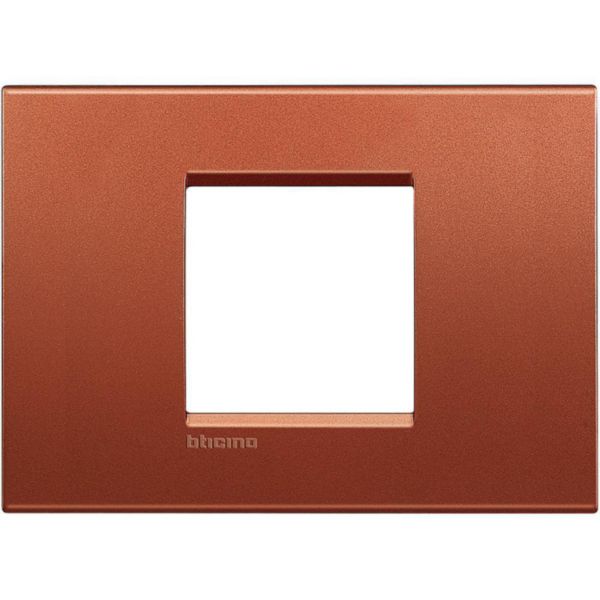 Square cover plate 2 modules centred - brick