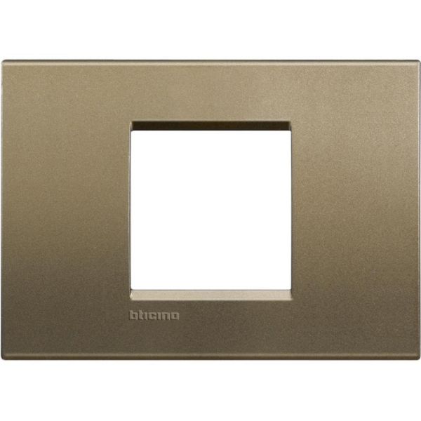 Square cover plate 2 modules centred - square