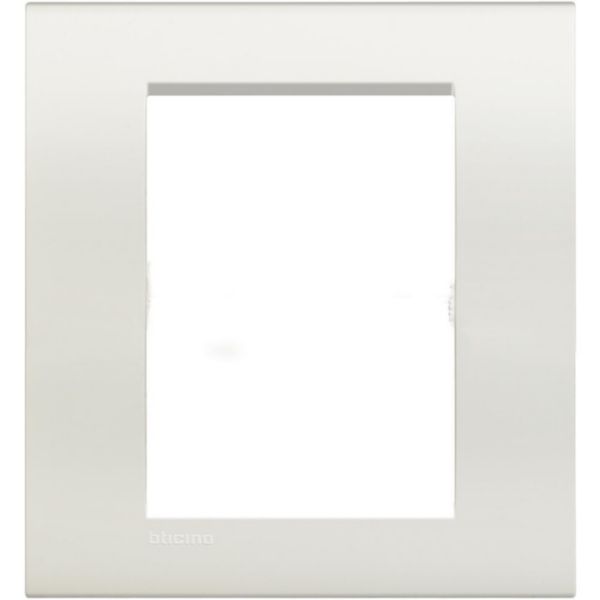 Square cover plate 3+3 modules - white