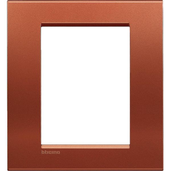 Square cover plate 3+3 modules - brick
