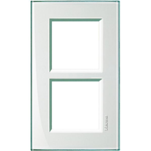 Square cover plate 2x2P 57mm Aquamarine