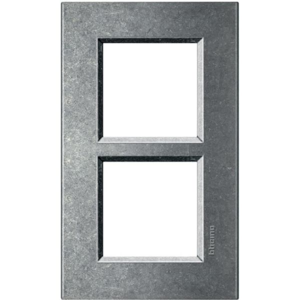 Square cover plate 2x2P 57mm native